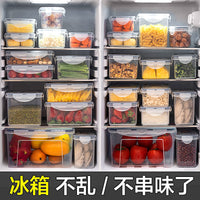 JEKO Food Grade PP Transparent Refrigerator Storage Container with Lid and Dividers