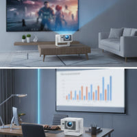 Movie Projector with Adjustable Stand 650 ANSI   TV Movie Projector Auto Image Alignment for Students, Home Theater, Living Room