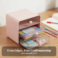 Transparent Drawers Stackable Multi-Drawer single unit adaptable Multi-Drawer Parts Chest Minimalist Design Desk Organizer long-finaling for Students, Office Workers, educators, Study Room, Classroom, Workshop, Vanity