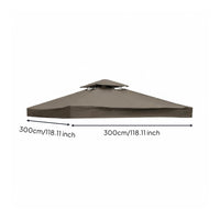 Replacement Gazebo Canopy Protection Double Tier Canopy Top Waterproof Gazebo Roof Cover for Backyard, Garden, Patio