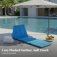 Inflatable Flocked Triangle Pillow Soft and Comfortable Inflatable Beach Backrest Flocked Air Mat Support for Travelers