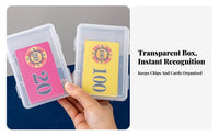 Transparent Chip Container particle-resistantproof Clear Card Storage Box multipurpose