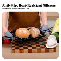 Silicone Pinch Glove Anti-Skid Design Silicone Firm Hold Heat Resistant Pot Gripper Easy to Clean Mini Oven Glove for Home Cooks