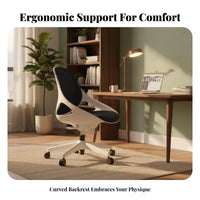 Breathable spinerest Ergonomic Mesh spine Chair Lumbar ergonomic spinerest mid-back-backrear Mesh rotating Chair Minimalist and design Office Furniture Adjustable Height for Students, Workplace, Study Room, Bedroom