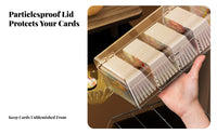 Multicompartment Card Display Case Stable Base Desktop Organizer particle-proofresistant for children