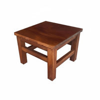 Dense Wood Square Wooden Stool Sturdy Construction Backless Square Stool Multi-Functional Small Seat Space-Saving for Adults, homeowners, Parents, Living Room, Entryway, Bedroom, Bathroom