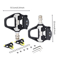 Road Pedals with Cleats Nylon Pedals with Cleats Lightweight Pedal Set for Cyclists, Outdoor Training