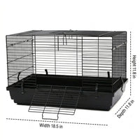 Syrian Hamster Cage Habitat and Home, Simple Style Irregular Shape Indoor Hamster Cage, Wire Mesh and Base Tray for Winter and Summer Use