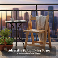 Foldable Design Collapsible Dining Chair Space-Saving Upholstered Folding Chair Compact Storage Portable Seating No Assembly Required for Apartment Dwellers, Homeowners, Small Areas, Outdoor, Office, Balcony