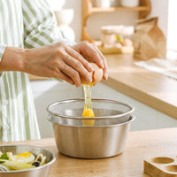 Kitchen Colander and Strainer Basket Set, Double Layer 304 Stainless Steel Vegetable Colander and Fruit Strainer for Rinsing Vegetables, 2 Pack