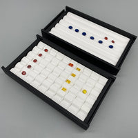 Gemstone Display Tray with Magnetic Lid for Jewelry Storage and Organization