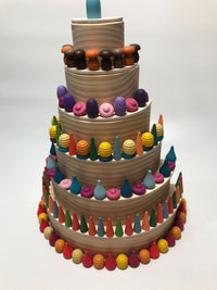 Rainbow Beechwood Building Blocks for Kids, Creative Educational Toy