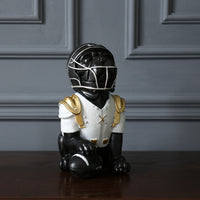 American Football Dog Figurine Retro Resin Ornament for Home Decor