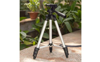 Aluminum Tripod with Pan-Tilt Head Telescopic Tripod with Pan Tilt Head Adjustable Stand Stable for Outdoor Filming