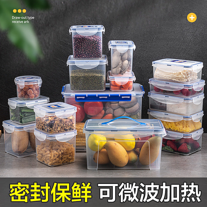 JEKO Food Grade PP Transparent Refrigerator Storage Container with Lid and Dividers