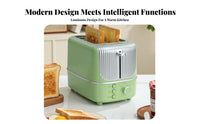 Defrost Function Automatic Eject Toaster Fast Toasting 2-Slice Toaster Removable Crumb Tray for Students, Dorm Room, Office