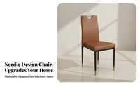 Modern Design Stackable High-Back Chair Long-Lasting Armless Dining Chair Anti-Slip Feet Household Furniture Floor Protection Glides for Homeowners, Restaurant Owners, Event Planners, Cafe, Banquet Hall, Wedding Venue, Conference Room