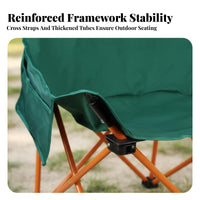 Foldable Lowcontour Moon Chair Lightweight Folding Seat With Backrest Portable Seating Rapid-Folding for al fresco diningkers, concert and attenders, Camping, Outdoors, Fishing, al fresco dining