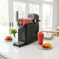 Chilled Drink Machine Countertop Slush Machine Manual Crank Slushy Maker for Hosts, Families, Parties, Home Bar, Kitchen