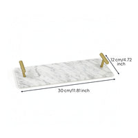 Marble Tray with Handles Natural Marble Tray Luxury Modern for Bathroom Counter, Dresser