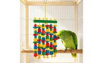 Chewable Hanging Bird Chew Toy Parrot Chew Toy Colorful Cage Accessory Natural for Parrots, Cockatiels, Conures