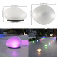 Waterproof Solar Pebble Light Wireless Faux Stone Ground Light Energy Saving for Lawn, Yard, Patio