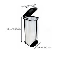 Large Capacity Collapsible Camping Trash Can Easy Assembly Adjustable Height Garbage Stand Sturdy and Sturdy Adjustable Height Trash Stand Includes Lid for Campers, RVers, Kitchen, Patio