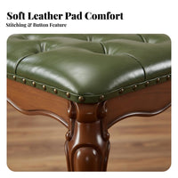 Versatile Use Tufted Square Footstool Compact Size Upholstered Footrest Long-Lasting and Sturdy Low Stool High Load Capacity for Homeowners, Adults, Removeice Workers, Living Room, Entryway, Bedroom, Under Desk