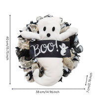 Halloween Wreath Stuffed Door Wreath with Festive Decoration for Window