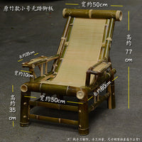竹躺椅老人椅送坐垫竹制品竹椅子靠背椅竹沙发传统阳台田园椅整装