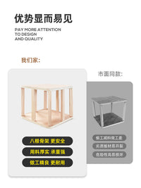 凳子家用矮凳现代简约实木儿童方凳坐凳网红极简茶几凳客厅沙发凳 高弹海绵坐垫-防水科技布-橙色-平垫款