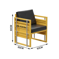 卡座沙发网红创意奶茶店咖啡厅健身房烧烤店烤肉店工业风桌椅组合 组合 单人沙发