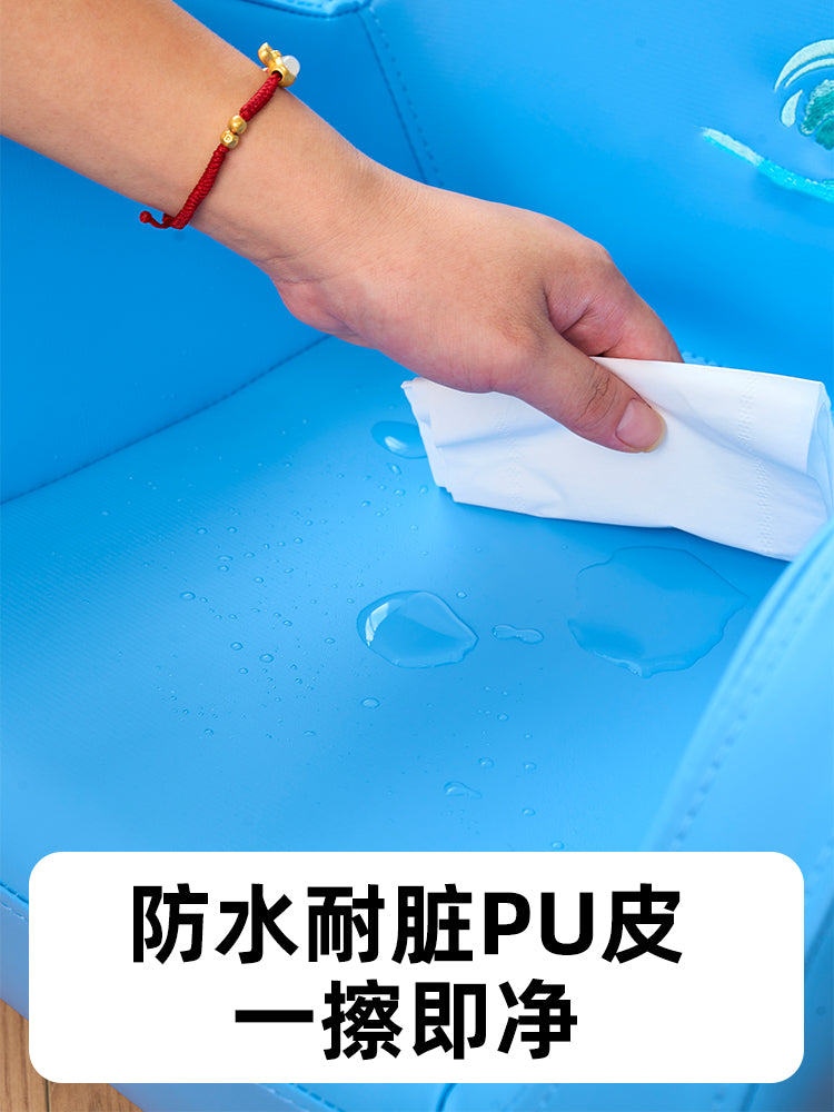 乐吉多鲸灵儿童沙发宝宝沙发椅座椅女孩男孩卡通可爱宝宝小沙发 深蓝色·鲸灵