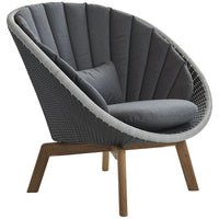 简约户外休闲沙发桌椅组合套装家具藤编柚木花园庭院露台室外阳台 边几