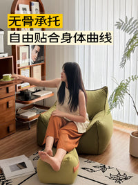 懒人沙发单人豆袋小沙发懒人椅客厅卧室阳台榻榻米沙发椅人类狗窝 云朵沙发⭐橘色（详情实拍）