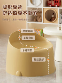 儿童小板凳宝宝家用凳子塑料矮凳客厅靠背椅子换鞋凳可叠放沙发凳 【卡其色】PP材质⭐承重300斤