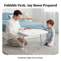 Foldable Design Adjustable kids' Activity Table Multi-Functional Lap Tray with Storage Bins Tilting Surface children's Furniture Tablet & Book holder for Students, Toddlers, Parents, Dorm Room, Bedroom, Playroom, Sofa