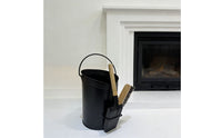 Ash Container with and Brush Portable Hearth Cleanup Organizer Heavy Duty
