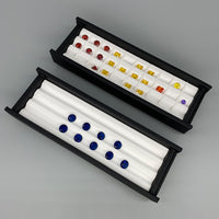 Gemstone Display Tray with Magnetic Lid for Jewelry Storage and Organization