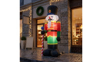 Freestanding Christmas Inflatable Nutcracker Inflate Inflatable Nutcracker Soldier Portable Holiday Decoration Easy for Yard, Porch