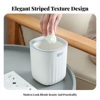 Desktop Trash Can Stylish Appearance Desktop Waste Basket Mini Trash Can Pressure Holder Design Mini Wastebasket Space-Saving