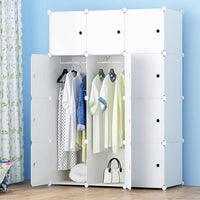 Space Saving Modular Plastic Cabinet Easy Assembly Stackable Cube Organizer Customizable Modular Shelving Unit Dustproof for Students