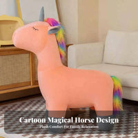 Soft and Comfortable Plush mythical creature Ottoman Great Gift concept children's Furniture Multi-Functional creatureShaped Seat Multifunctional for Toddlers, Parents, Adults, Playroom, Nursery, Living Room, Entryway