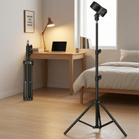 Tripod Hair Dryer Holder Metal Floor-Standing Hair Dryer Holder Clamp-Style