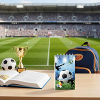 10 Pieces School Supply Soccer Mini Notebook Gift Idea Football Diary Classroom Reward for Students, Kids, Travel
