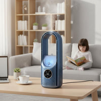 Bladeless Spray Fan Perforated Air Outlets Desktop Humidifying Ventilation zoneSaving Home Design Appliance