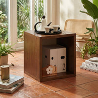Single-Cube Bookshelf Compact Open-Faced Storage Cabinet Modern Style Bookcase