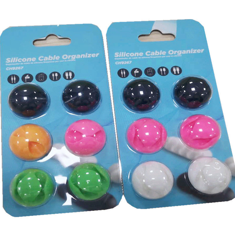Soft Silicone Cable Organizer Clips for Desk and Earphones