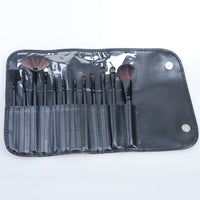Luxury 12-Piece Makeup Brush Set with Portable Bag