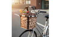 Aluminum Frame Bike Basket Anti-Rust Folding Bike Basket Easy Install for Mountain Biking, Bicycling